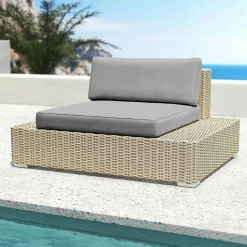 Fauteuil Détente|Canapé, Fauteuil Et Table Basse|MOBELLIA Fauteuil de jardin en résine tressée Palma Gris et anthracite Tressé Gris - Anthracite
