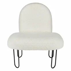 Petit Meuble Enfant|OSTARIA Fauteuil enfant bouclette (H50 cm) Augustin Blanc