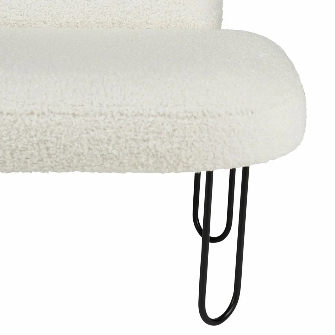Petit Meuble Enfant|OSTARIA Fauteuil enfant bouclette (H50 cm) Augustin Blanc