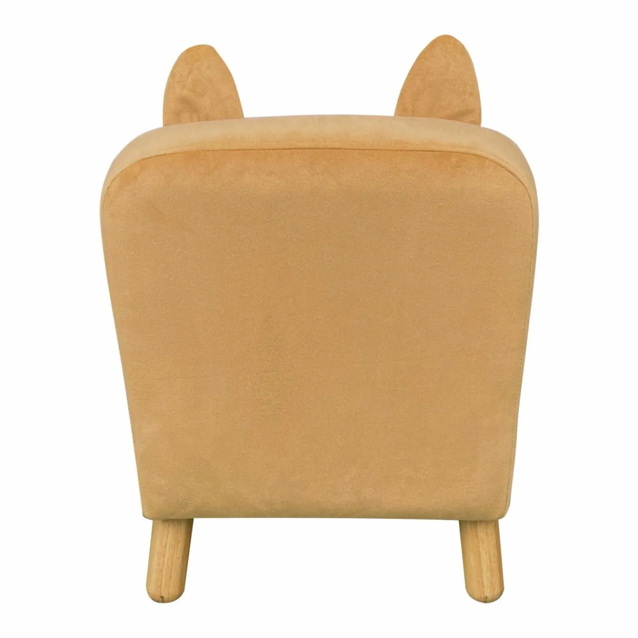 Petit Meuble Enfant|EMINZA Fauteuil velours enfant (H50 cm) Hippo Jaune ocre