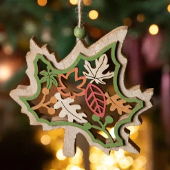 Décoration De Sapin|KAEMINGK Feuille à suspendre (H12 cm) Erable Multicolore