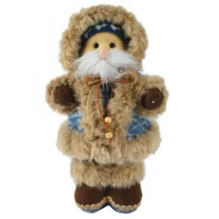 Déco Et Objet De Noël|KAEMINGK Figurine de Noël (H32 cm) Esquimau douce fourrure Beige