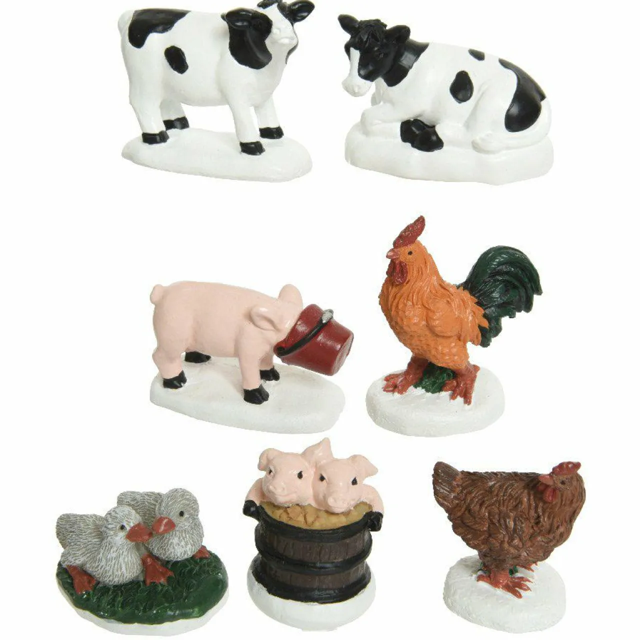 Personnage Et Accessoire Pour Village|KAEMINGK Figurines animaux de la ferme pour village