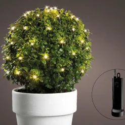 Guirlande Lumineuse|KAEMINGK Filet lumineux Durawise à piles D80 cm 128 LED Blanc chaud