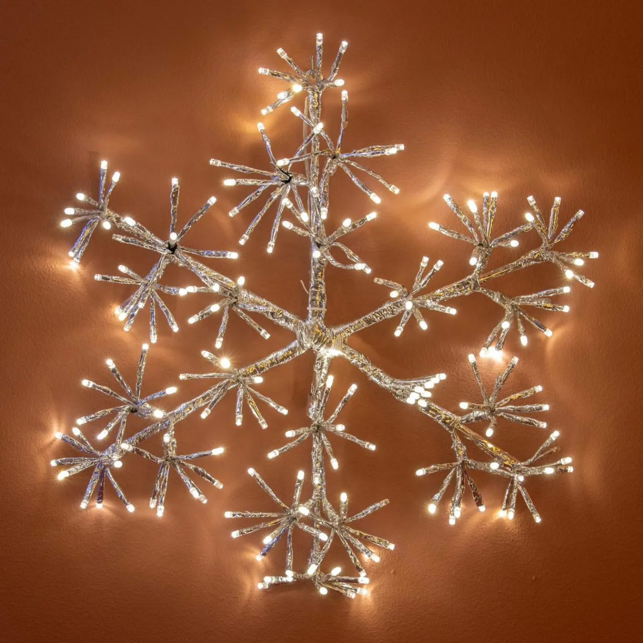 Déco Et Objet De Noël|Déco Et Objet Lumineux|KAEMINGK Flocon de Noël lumineux 192 LED (H48 cm) Flash Blanc chaud