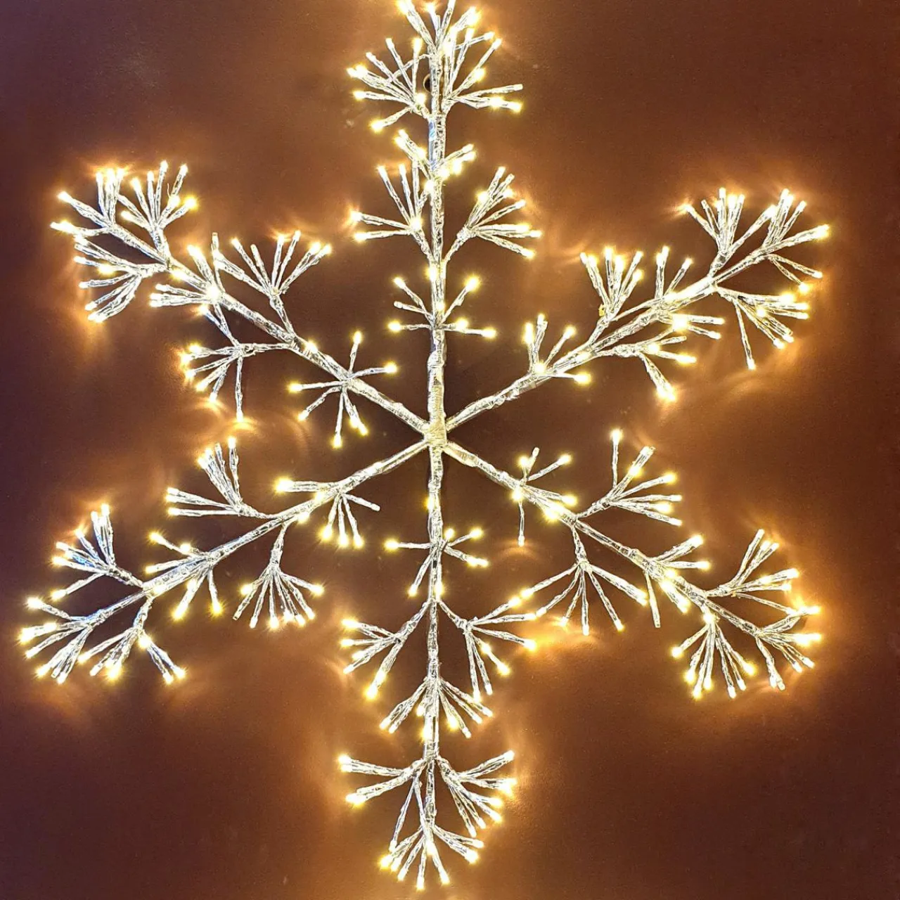 Déco Et Objet De Noël|Déco Et Objet Lumineux|KAEMINGK Flocon de Noël lumineux 336 LED (H78 cm) Flash Blanc chaud