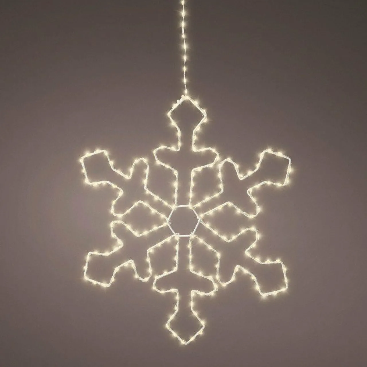 Déco Et Objet De Noël|Déco Et Objet Lumineux|EMINZA Flocon lumineux à suspendre 220 LED (D37 cm) Everest Blanc chaud
