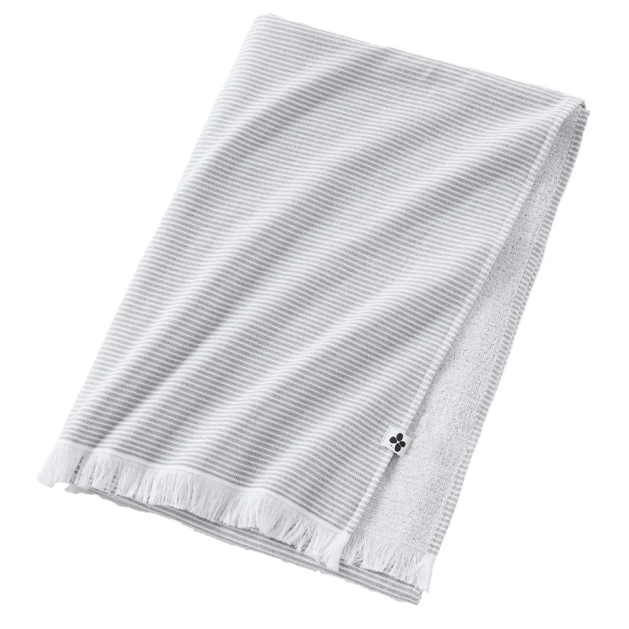 Linge De Bain|Fouta|L'effet papillon Fouta coton et éponge (95 x 180 cm) Naël galet Gris