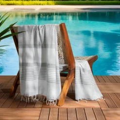 Linge De Bain|Fouta| Fouta coton recyclé (200 x 200 cm) Summer he Blanc