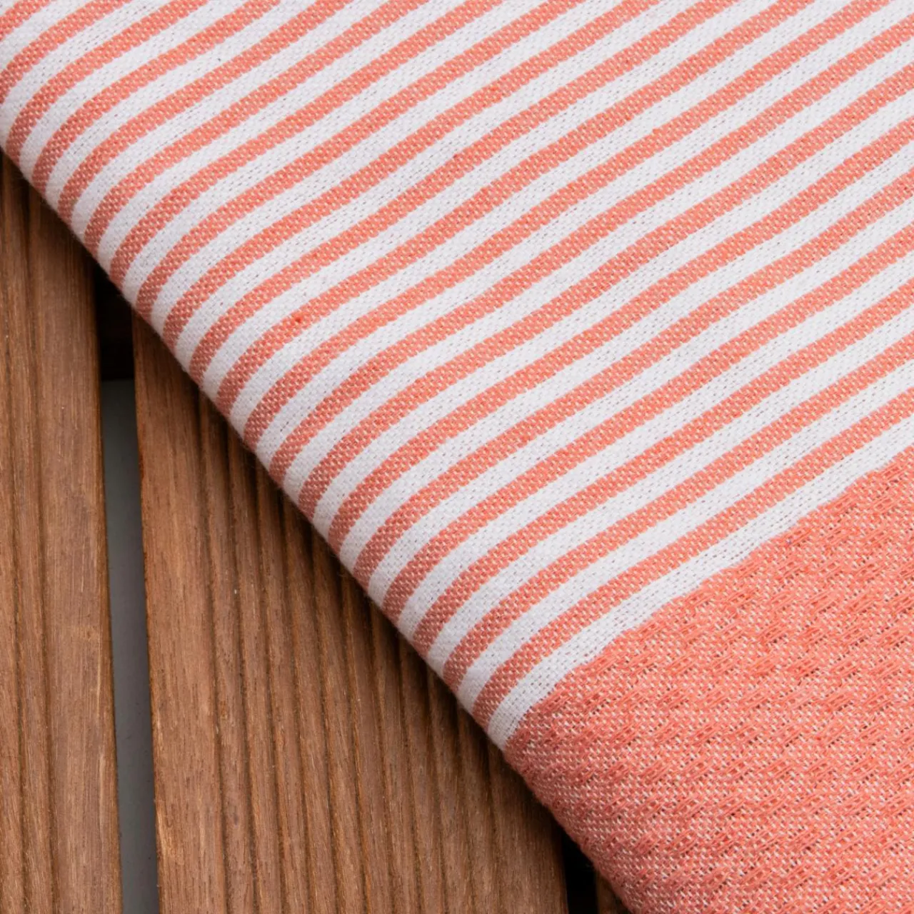 Linge De Bain|Fouta| Fouta coton recyclé (100 x 200 cm) Océane Corail Orange
