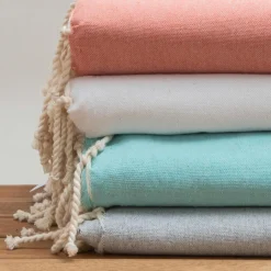 Linge De Bain|Fouta| Fouta coton recyclé (200 x 200 cm) Ecume e Gris