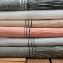 Linge De Bain|Fouta| Fouta coton recyclé (100 x 200 cm) Beach e Noir