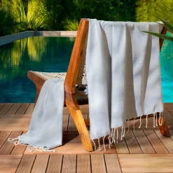 Linge De Bain|Fouta| Fouta coton recyclé (100 x 200 cm) Sunshine e Gris