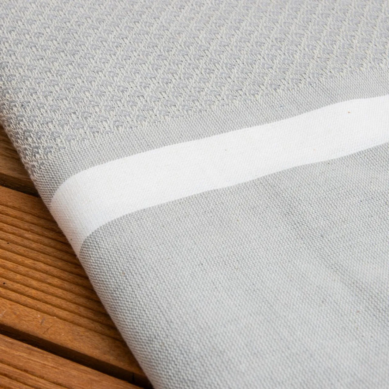 Linge De Bain|Fouta| Fouta coton recyclé (100 x 200 cm) Selma e Gris