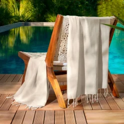 Linge De Bain|Fouta| Fouta coton recyclé (100 x 200 cm) Sunshine Ecru