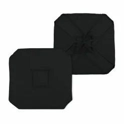 Galette De Chaise|LOVELY CASA Galette de chaise carrée à rabats (40 x 40 cm) Béa e Noir