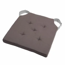 Galette De Chaise|STOF Galette de chaise carrée scratch (38 x 38 cm) Duo Gris foncé