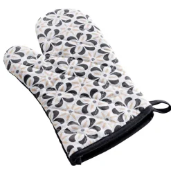 Accessoire Cuisine|douceur d'intu017drieur Gant de cuisine ambidextre en coton (30 x 18 cm) Solaris Noir