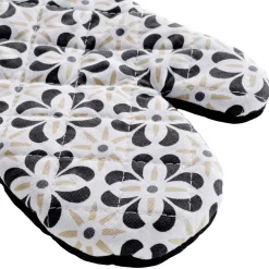 Accessoire Cuisine|douceur d'intu017drieur Gant de cuisine ambidextre en coton (30 x 18 cm) Solaris Noir