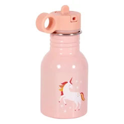 Objet Déco Enfant|OSTARIA Gourde métal enfant (16 cm) Licorne Rose