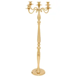 Personnage, Objet Grand Format|Bougie Et Photophore|JJA Grand Chandelier en métal (H100 cm) Noël festif Dé Or