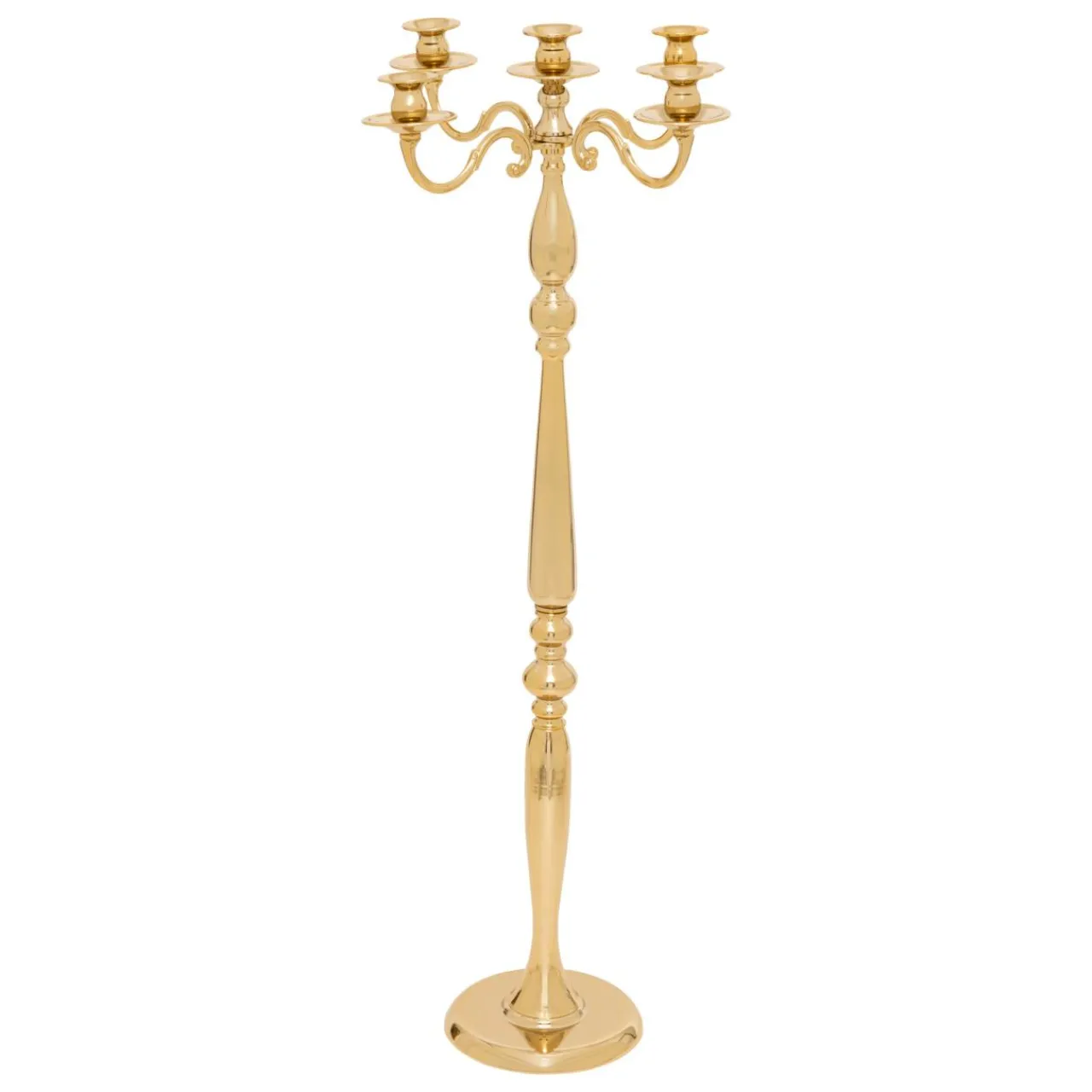 Personnage, Objet Grand Format|Bougie Et Photophore|JJA Grand Chandelier en métal (H100 cm) Noël festif Dé Or