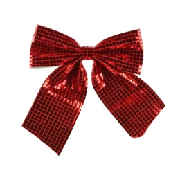 Décoration De Sapin|KAEMINGK Grand nœud de Noël (H34 cm) Disco Rouge