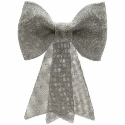 Décoration De Sapin|KAEMINGK Grand nœud (H31 cm) Royal Argent