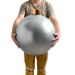 Boule Grand Format|Déco Et Objet De Noël|KOOPMAN Grande boule de Noël gonflable (D45 cm) Argent