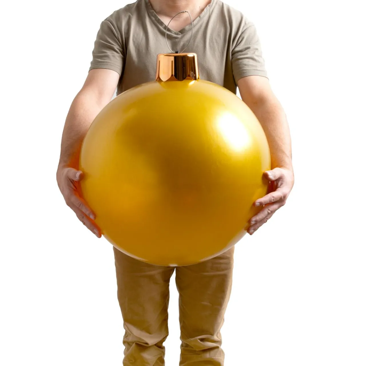 Boule Grand Format|Déco Et Objet De Noël|KOOPMAN Grande boule de Noël gonflable (D45 cm) Or