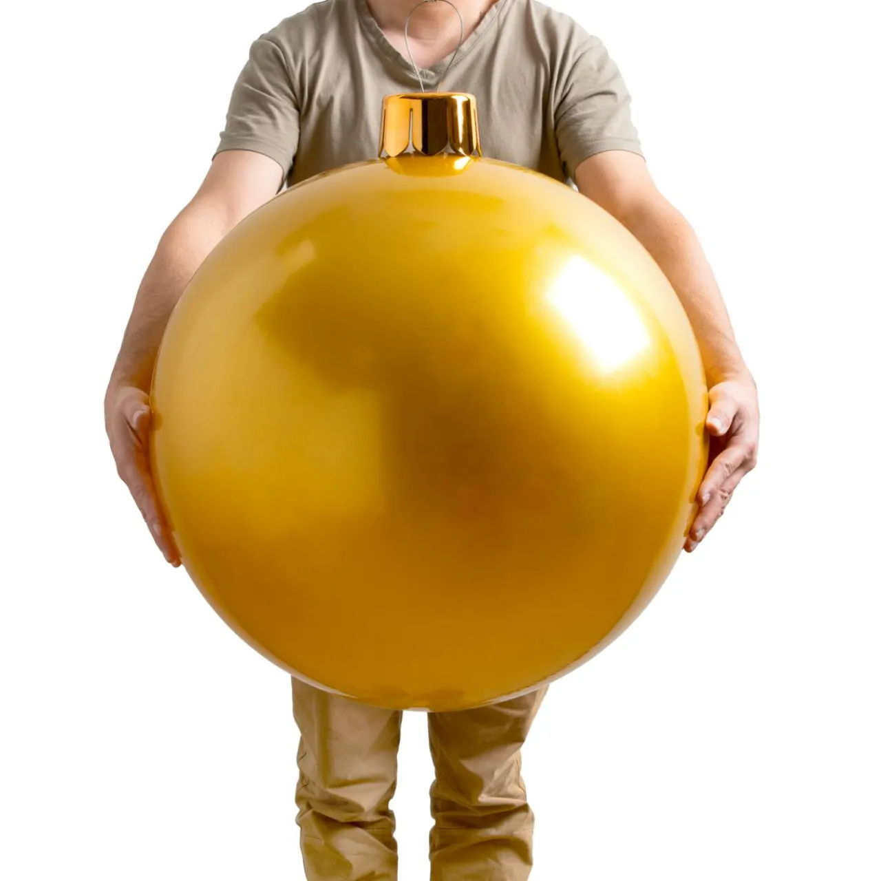 Boule Grand Format|Déco Et Objet De Noël|KOOPMAN Grande boule de Noël gonflable (D65 cm) Or