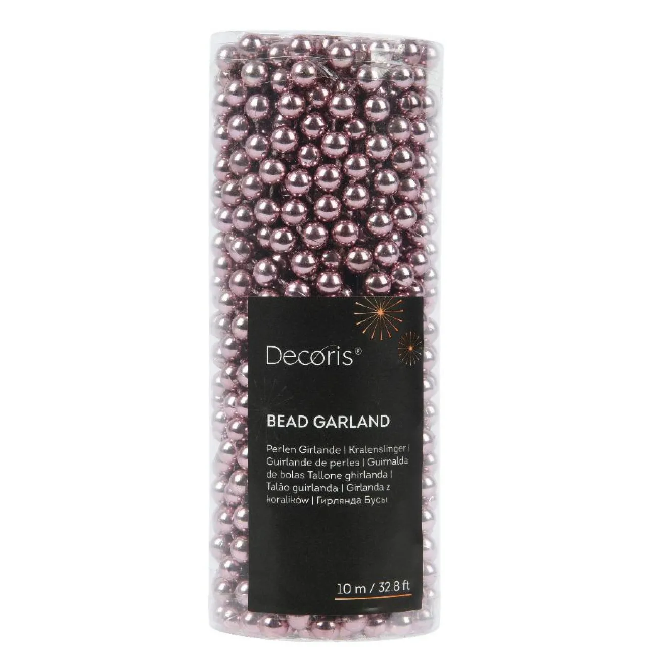 Guirlande De Sapin|KAEMINGK Guirlande de perle (10 m) Alpine Vieux rose