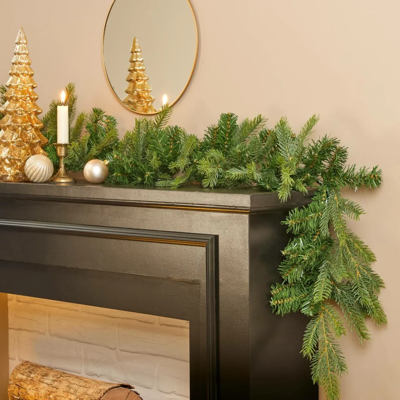 Sapin Grande Taille|Guirlande En Sapin Artificiel|EMINZA Guirlande de sapin (280 cm - D8) Glorious Vert sapin Sapin vert