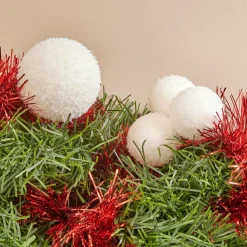 Guirlande En Sapin Artificiel|JJA Guirlande de sapin (270 cm) Festivités et Verte Rouge