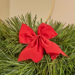 Sapin Grande Taille|Guirlande En Sapin Artificiel|Feeric Lights & Christmas Guirlande de sapin (270 cm) Noeux Rouge