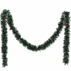 Guirlande En Sapin Artificiel|Feeric Lights & Christmas Guirlande de sapin (200 cm) Santa baie Vert enneigé Sapin enneigé