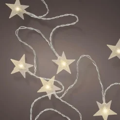 Guirlande Déco|Guirlande Lumineuse|KAEMINGK Guirlande lumineuse 24 LED (4,6 m) Étoiles filantes Blanc chaud