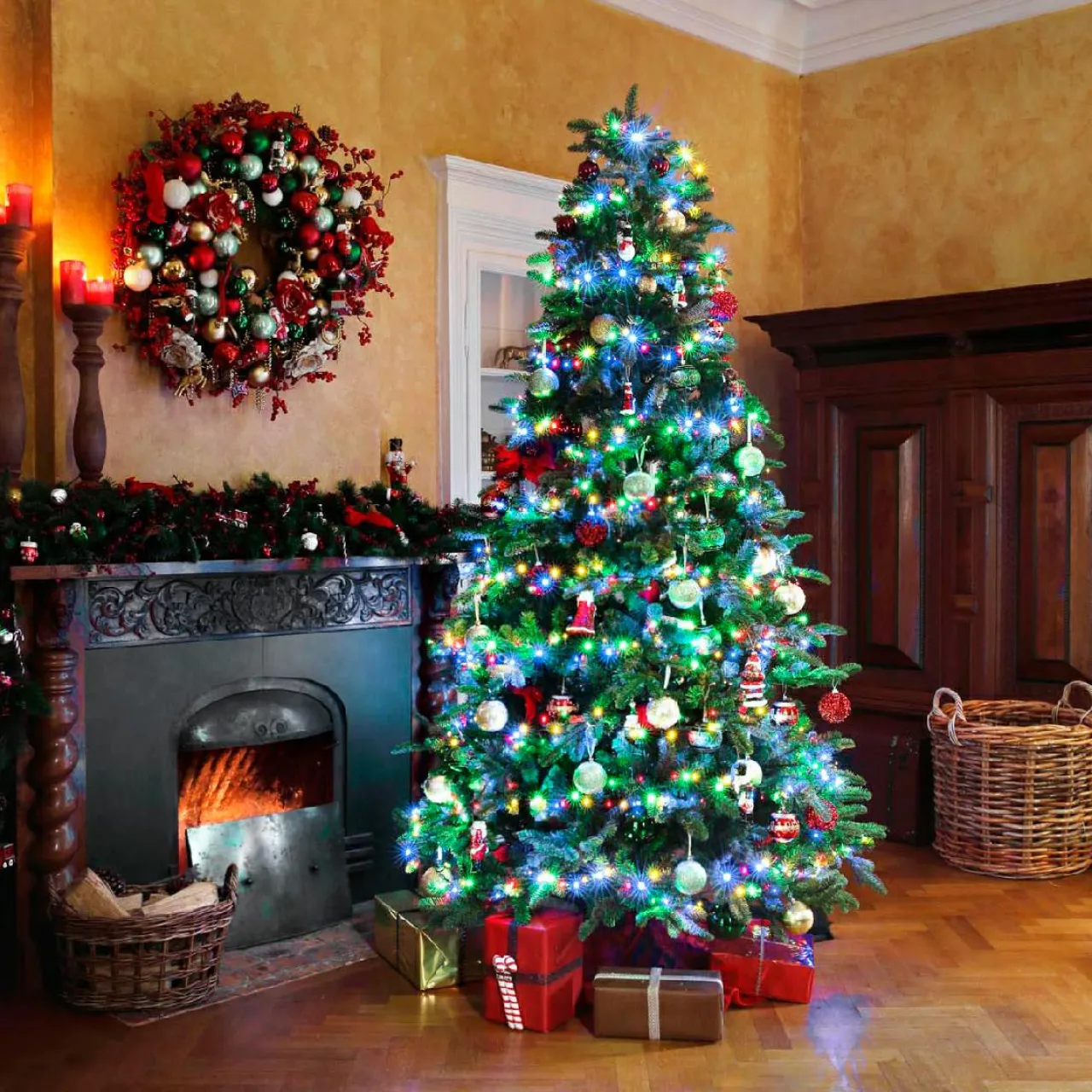 Guirlande Lumineuse Grand Format|Guirlande Lumineuse|KAEMINGK Guirlande lumineuse 45 m 2000 LED câble vert Luxe Multicolore Multicolore - câble vert