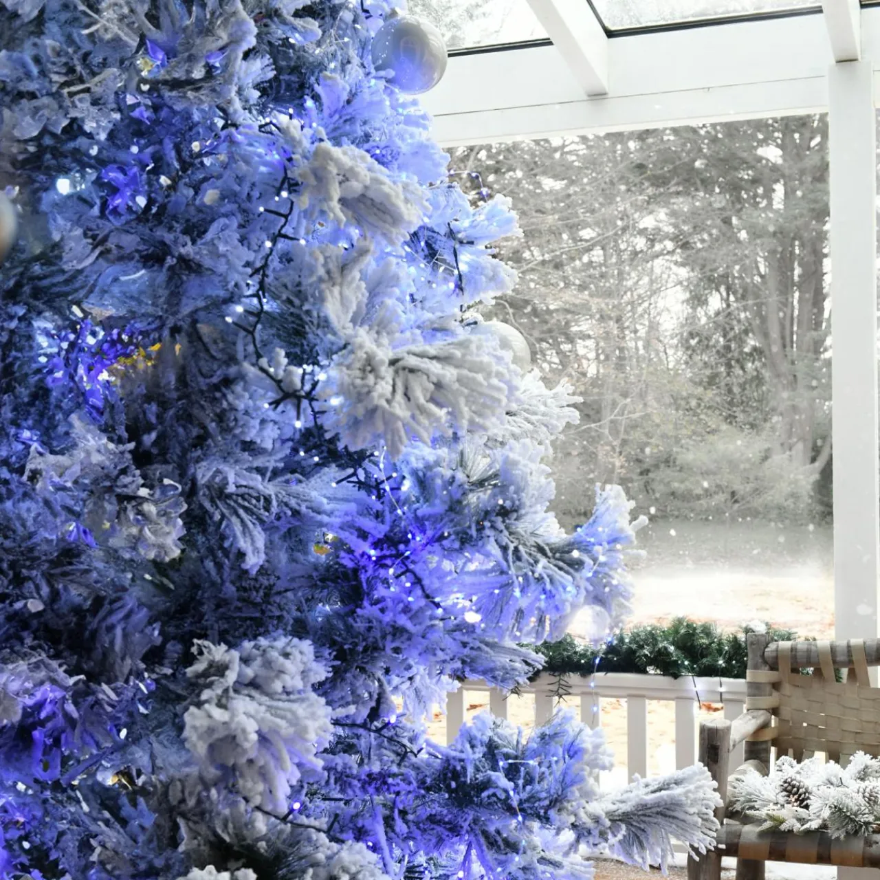 Guirlande Lumineuse|BLACHERE Guirlande lumineuse 8 m 128 LED câble vert Flashing light Bicolore Bleu et blanc froid Bicolore Bleu Blanc froid