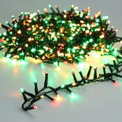 Guirlande Lumineuse|KOOPMAN Guirlande lumineuse 14 m 700 LED câble vert Luxe Multicolore Multicolore - câble vert