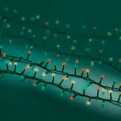 Guirlande Lumineuse|KOOPMAN Guirlande lumineuse 14 m 700 LED câble vert Luxe Multicolore Multicolore - câble vert