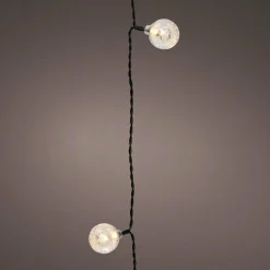 Guirlande Lumineuse|KAEMINGK Guirlande lumineuse 5,80 m 30 LED câble noir Crystal Blanc chaud