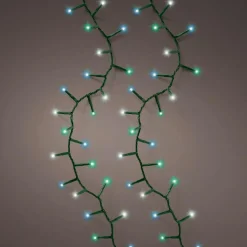 Guirlande Lumineuse|KAEMINGK Guirlande lumineuse 11 m 500 LED câble vert Luxe Tricolore Vert/Bleu/Blanc Tricolore Vert Bleu Blanc - câble vert
