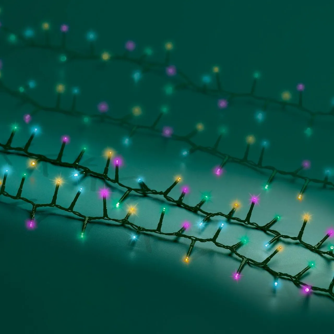 Guirlande Lumineuse Grand Format|Guirlande Lumineuse|KAEMINGK Guirlande lumineuse 45 m 2000 LED câble vert Luxe Multicolore pastel Multicolore Pastel Câble Vert