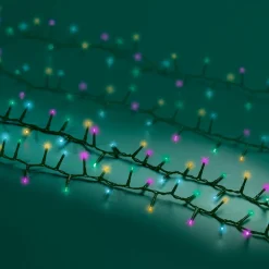 Guirlande Lumineuse|KAEMINGK Guirlande lumineuse 16 m 750 LED câble vert Luxe Multicolore pastel Multicolore Pastel Câble Vert