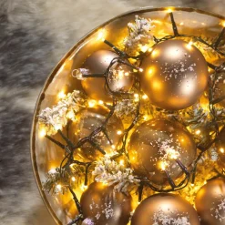 Guirlande Lumineuse|KAEMINGK Guirlande lumineuse 7,50 m 350 LED câble vert Luxe Blanc chaud doré Blanc chaud doré - câble vert