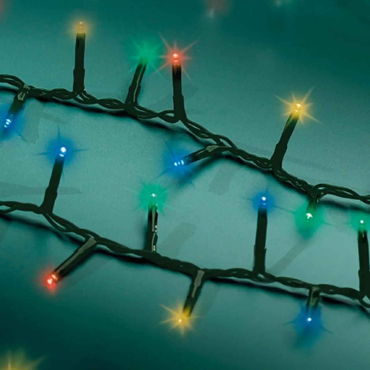 Guirlande Lumineuse Grand Format|Guirlande Lumineuse|KAEMINGK Guirlande lumineuse 34 m 1500 LED câble vert Luxe Multicouleur Multicolore - câble vert