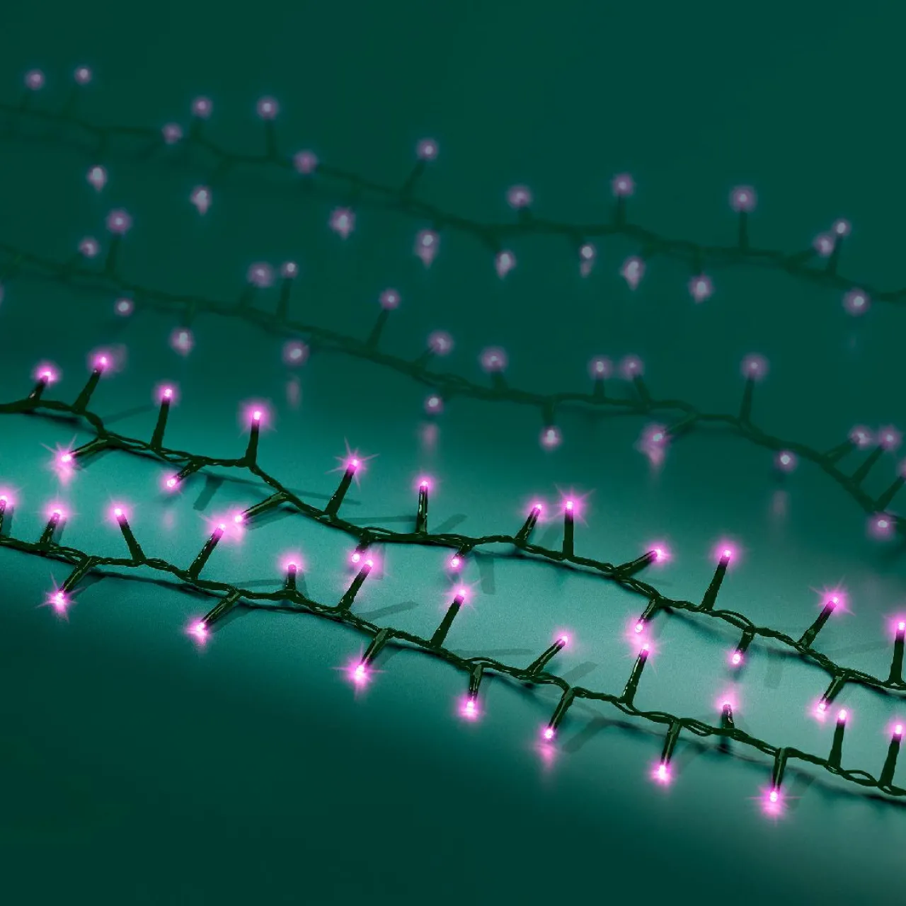 Guirlande Lumineuse Grand Format|Guirlande Lumineuse|KAEMINGK Guirlande lumineuse 22,5 m 1000 LED câble vert Luxe Rose Rose - câble vert