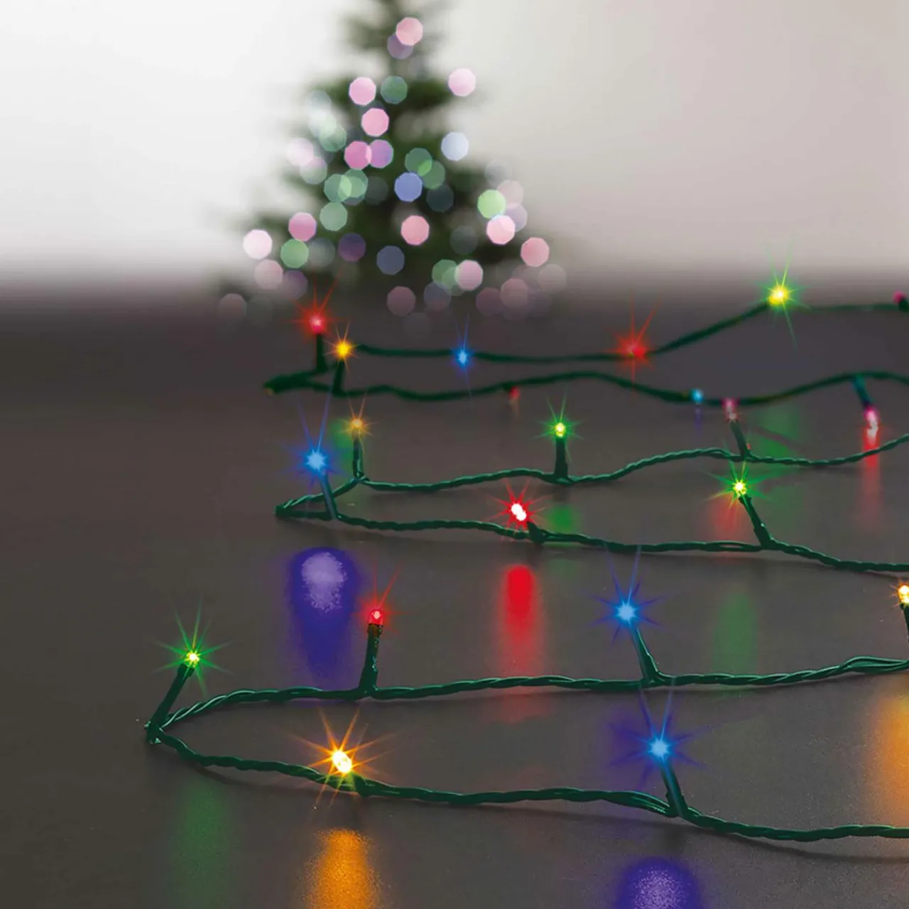 Guirlande Lumineuse Grand Format|Guirlande Lumineuse|Feeric Lights & Christmas Guirlande lumineuse 30 m 300 LED câble vert Timer Multicolore Multicolore - câble vert