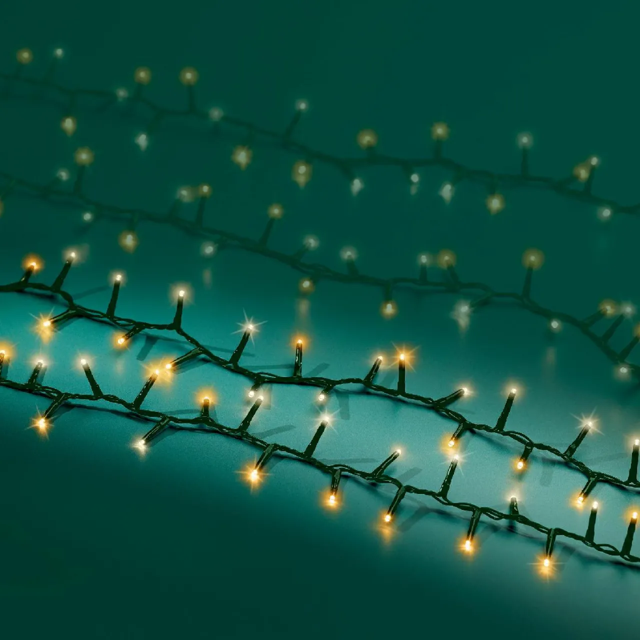 Guirlande Lumineuse Grand Format|Guirlande Lumineuse|KAEMINGK Guirlande lumineuse 45 m 2000 LED câble vert Luxe Blanc chaud et chaud doré Bicolore Blanc chaud / Chaud doré - câble vert